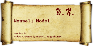 Wessely Noémi névjegykártya