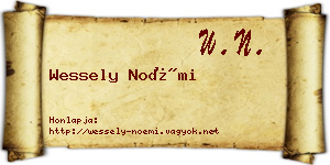 Wessely Noémi névjegykártya